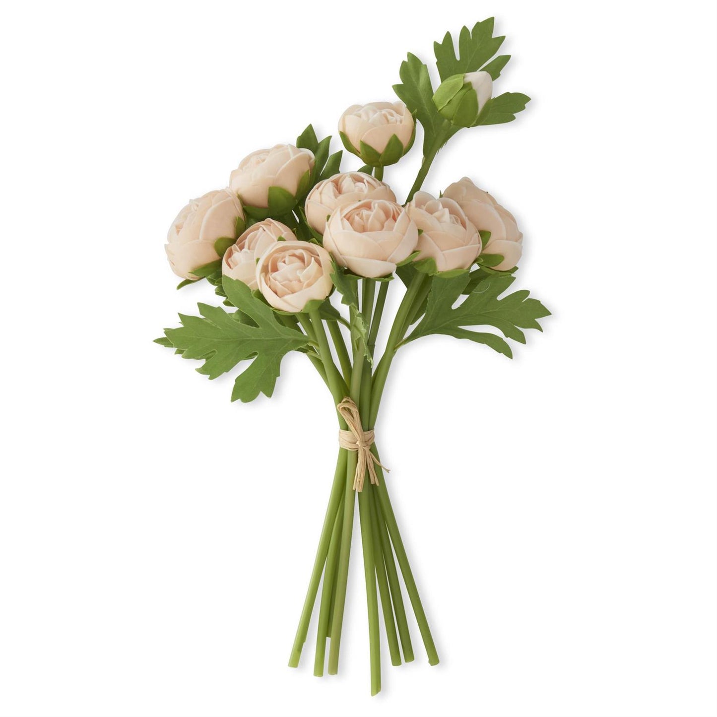Light Peach Real Touch Ranunculus Bundle, 10 stems