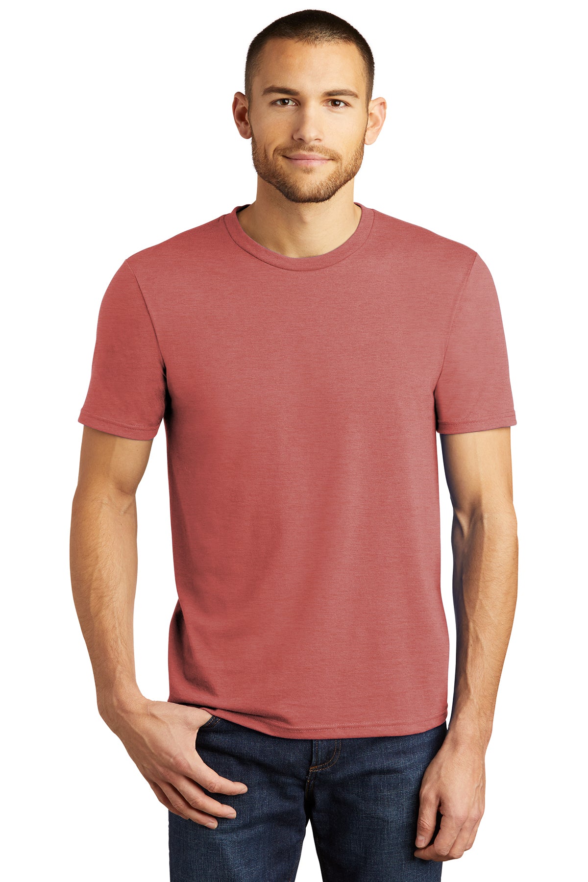 District Tri Blend Tee, Blush Frost