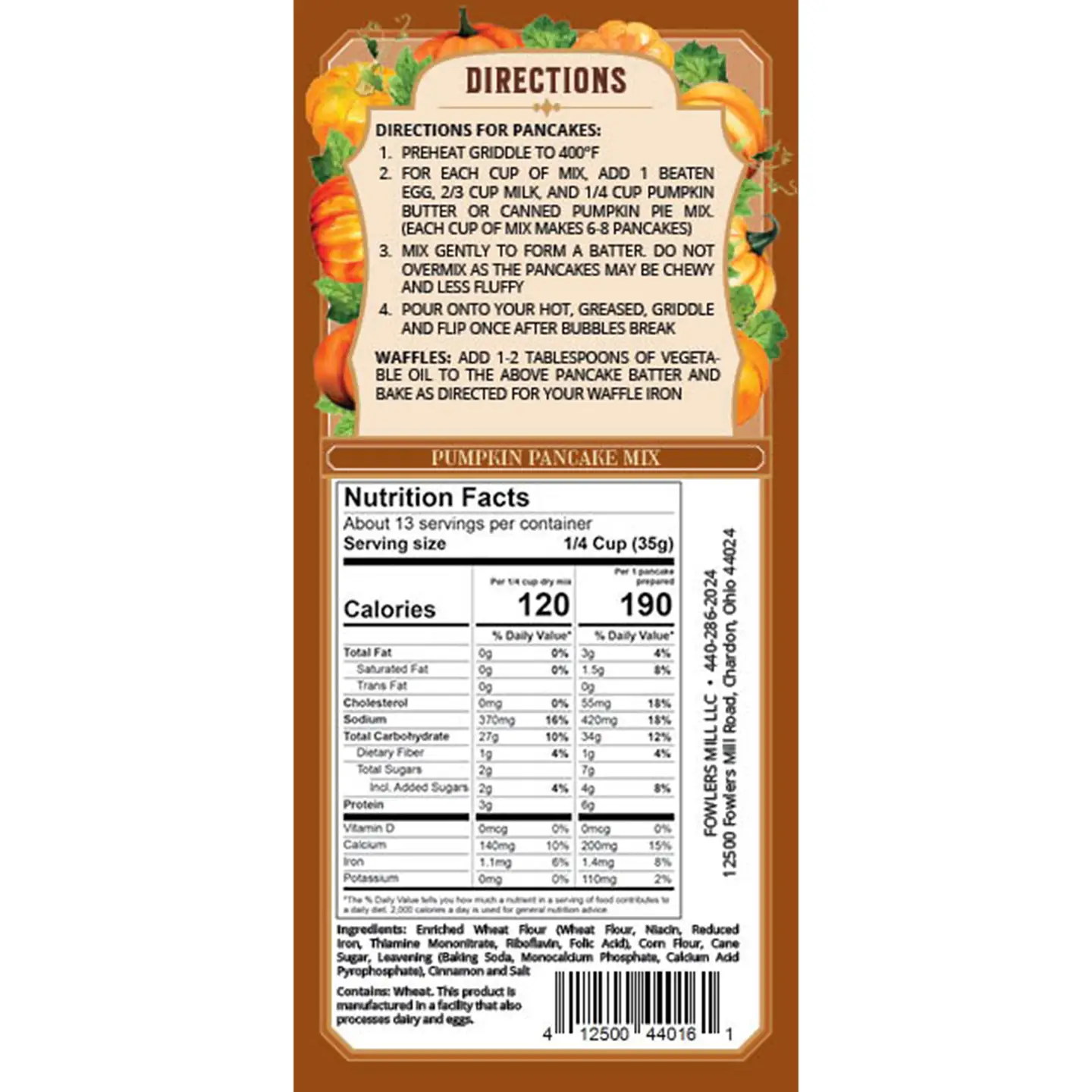 Pumpkin Pancake Mix