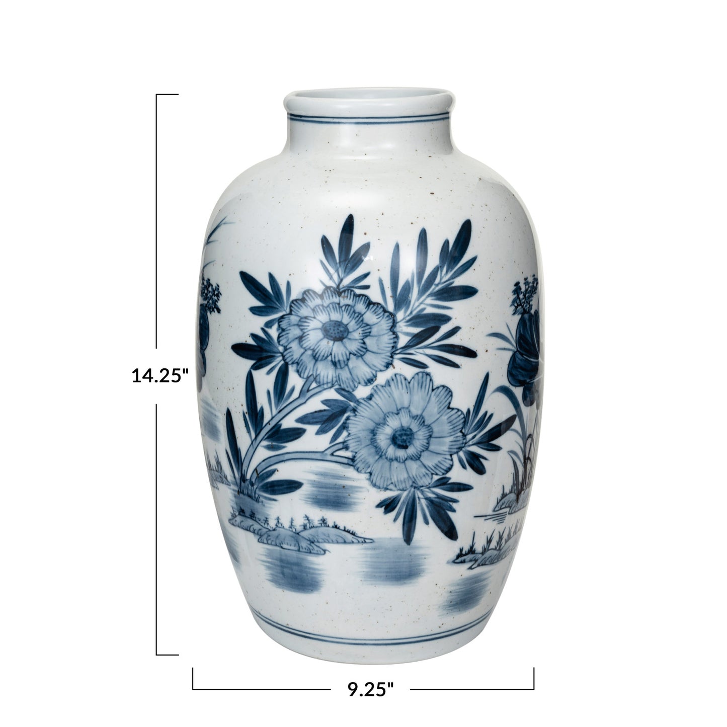 Hand-Painted Stoneware Vase -POWELL PICK-UP ONLY