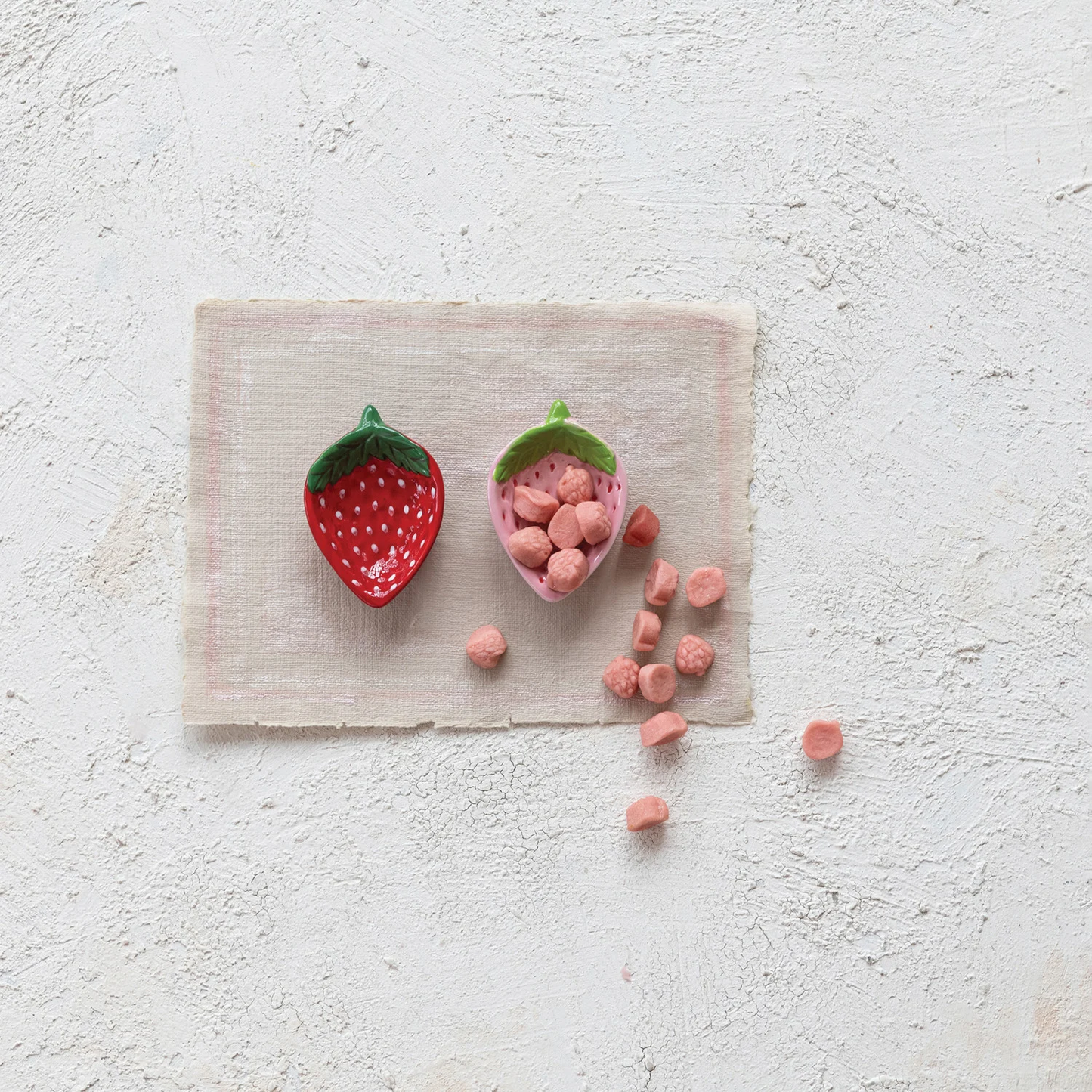 Ceramic Strawberry Shaped Dish, 2 Styles