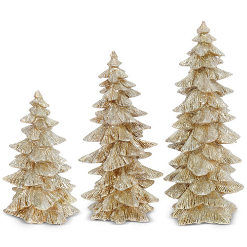 Glittered Trees, Gold
