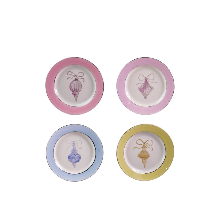 Plate with Ornament Image, 4 Styles