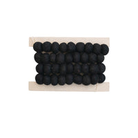 72"L Handmade Wool Felt Ball Garland, Black