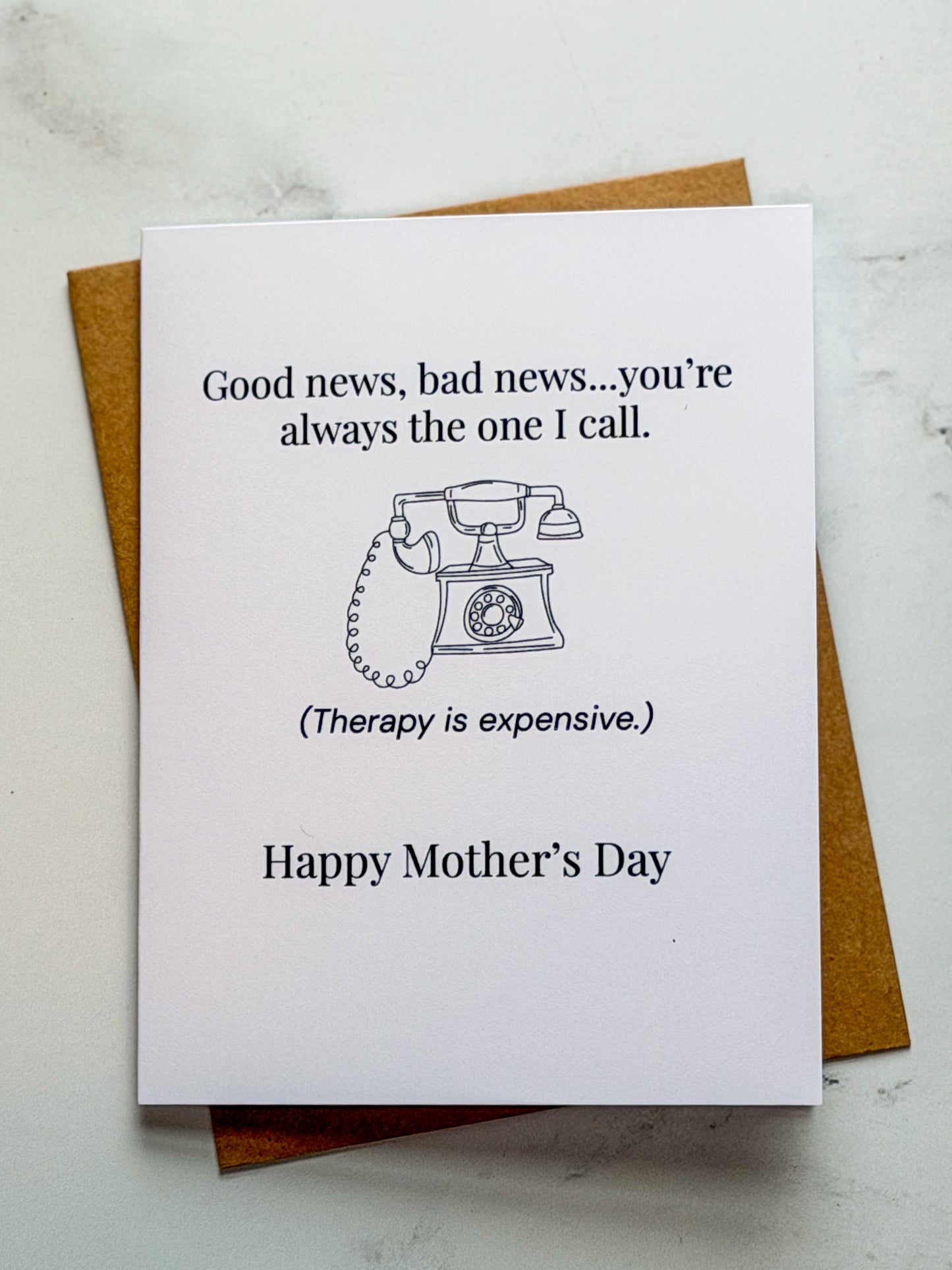 Good new, bad news - Mother's Day Greeting Card