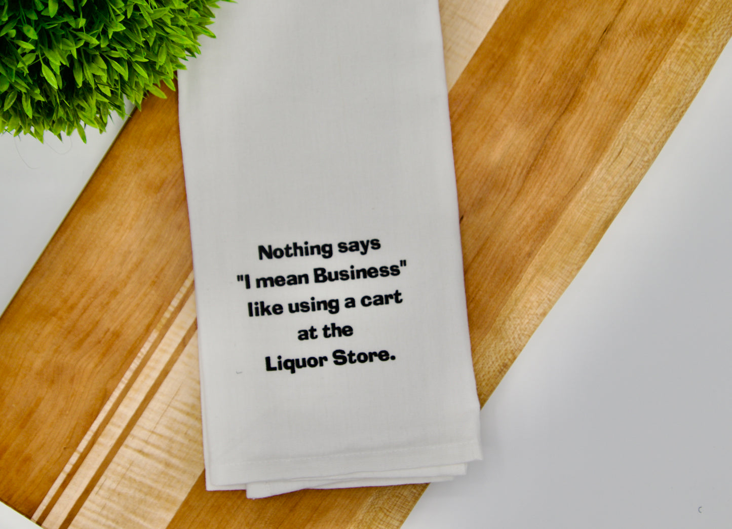 Cart at the Liquor Store - Snarky Hand Towel