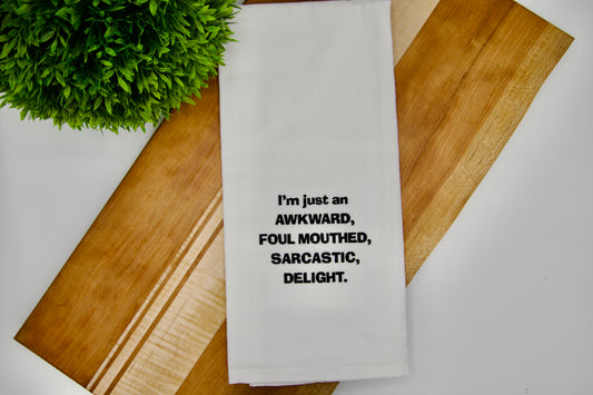 Awkward, Foul Mouthed - Snarky Hand Towel