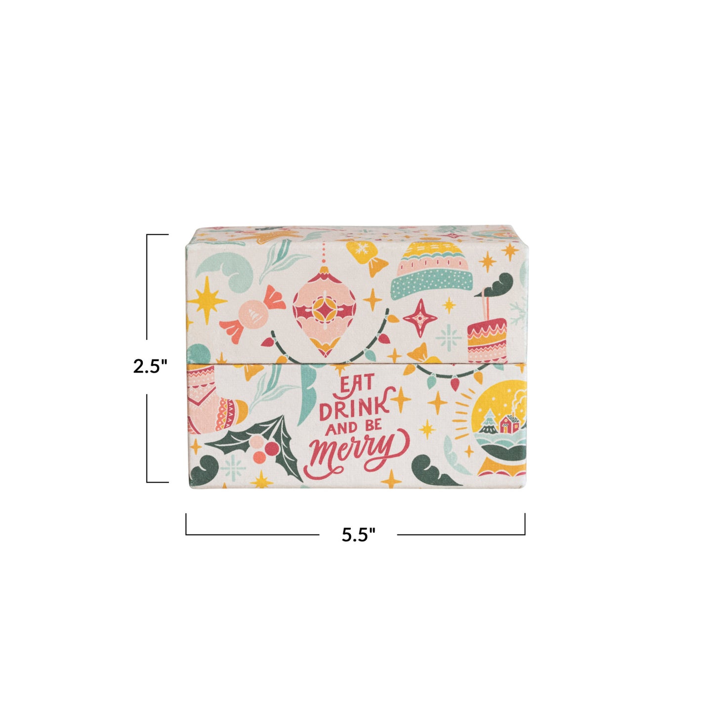 Handmade Recycled Paper Recipe Box w/ 36 Recipe Cards