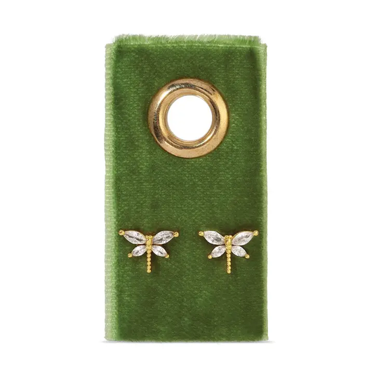 Dragonfly Studs on Velvet Tag | Earrings