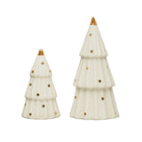 Tree w/ Gold Electroplated Dots, White, 2" x 3.75"
