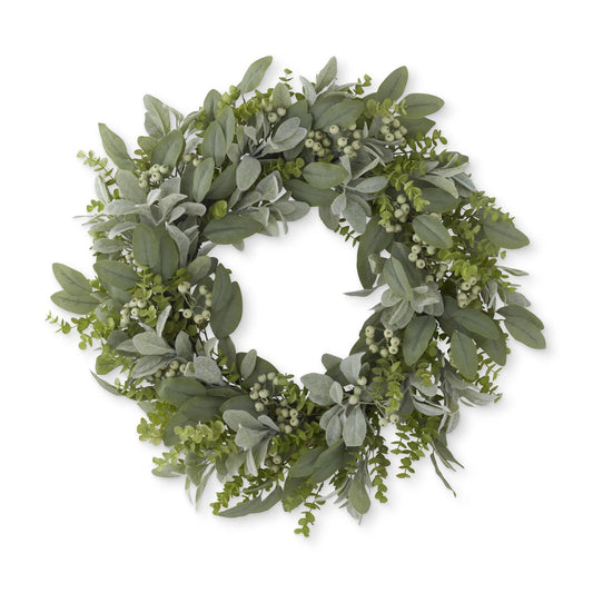 Mixed Green Foliage w/Berries Wreath, 30" - POWELL PICK-UP ONLY