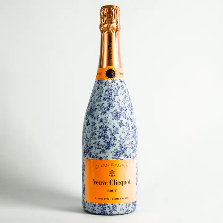 Beau Bottles Grandmillenial Blue Floral - Champagne Collection