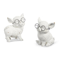 Pig with Glasses, 6.5"