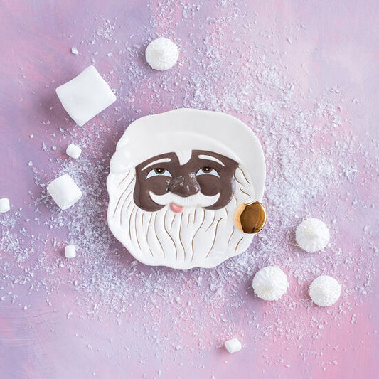 Black Papa Noel Plate