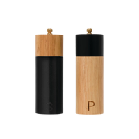 Set of 2, Two-Tone Salt and Pepper Mills