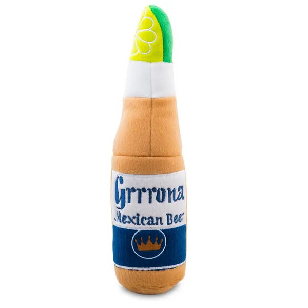 Grrrona Beer Bottle Toy Squeaker Dog Toy, XL