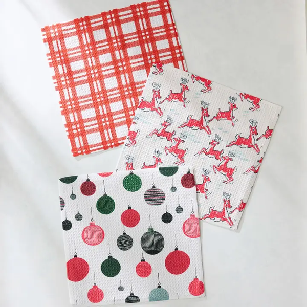 xmas day dishcloth set