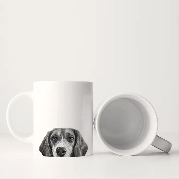 Peeking Beagle Mug
