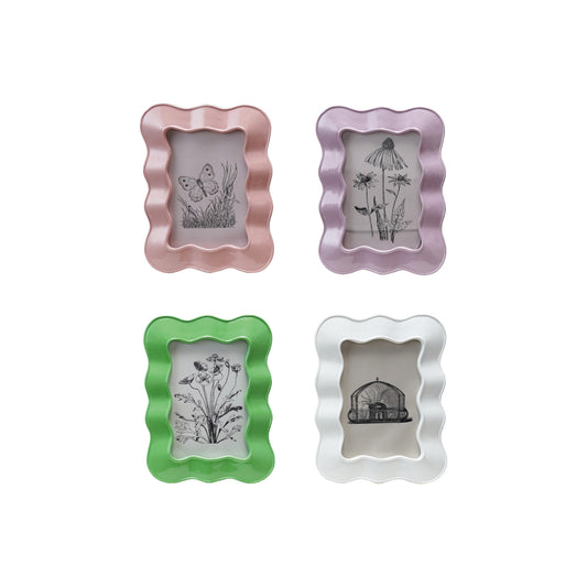 Resin Wavy Photo Frame, 4 Colors