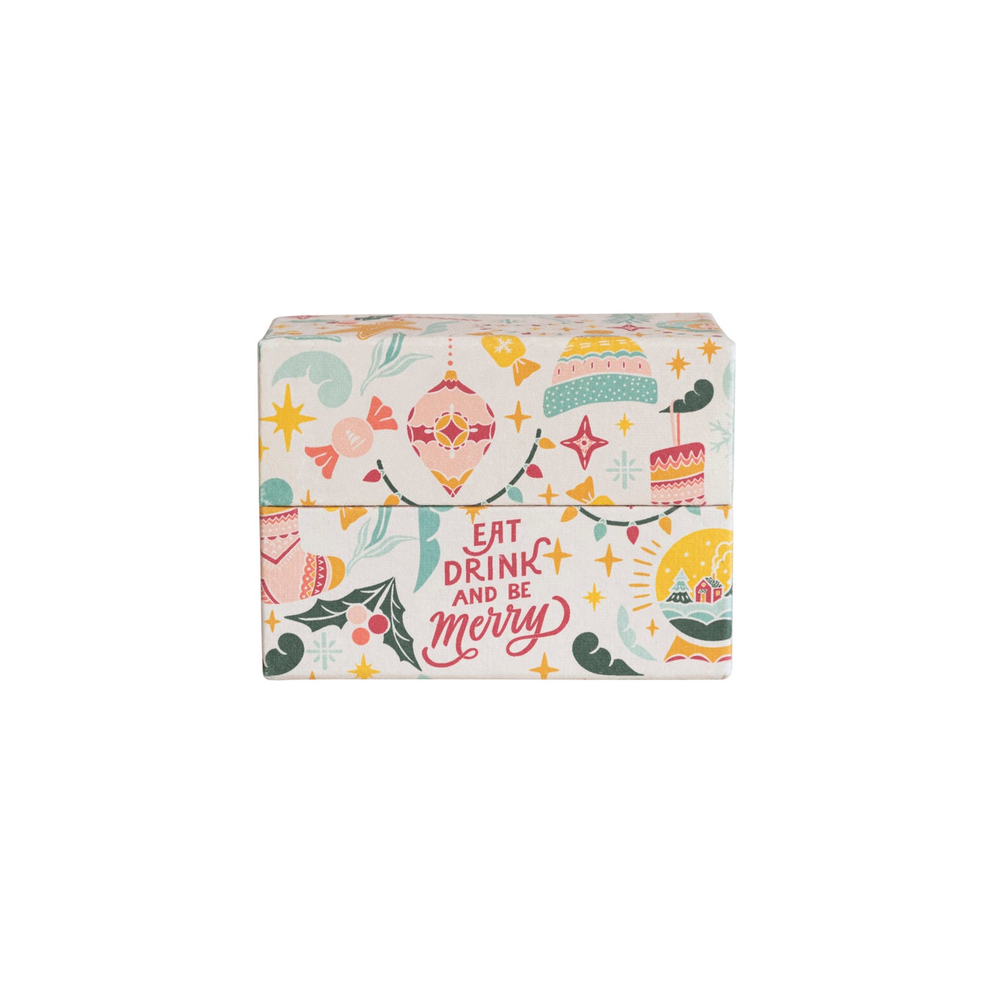 Handmade Recycled Paper Recipe Box w/ 36 Recipe Cards