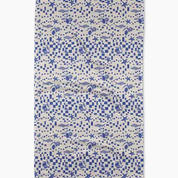 Santorini Tile Tea Towel