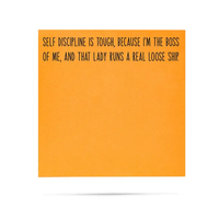 Self Discipline Is Tough | Funny Sticky Note Pads