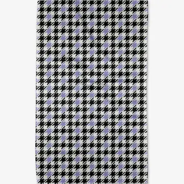 Lilac Houndstooth Kitchen Tea Towel