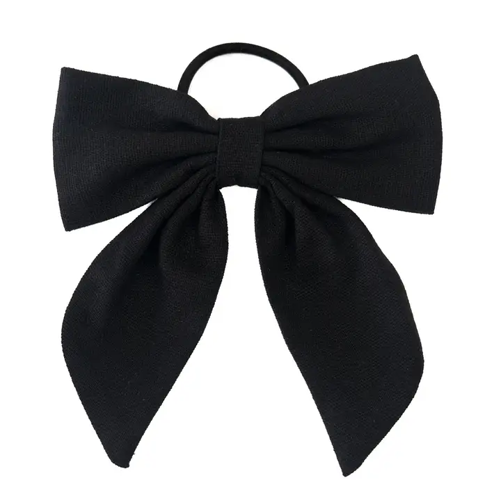Beau Bottles Black Linen Bottle Bow