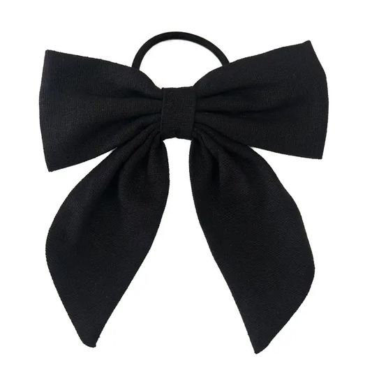 Beau Bottles Black Linen Bottle Bow