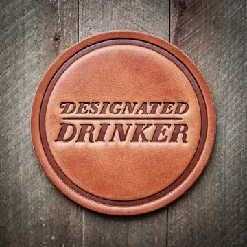 Designated Drinker - Leather Coaster