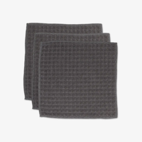 Charcoal Waffle Washcloth Set