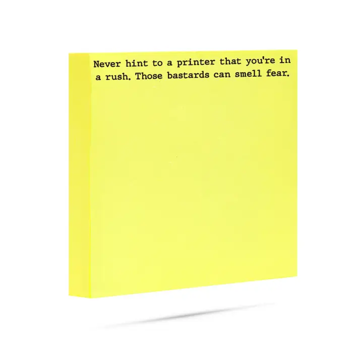 Never Hint To A Printer /  Sticky Notes