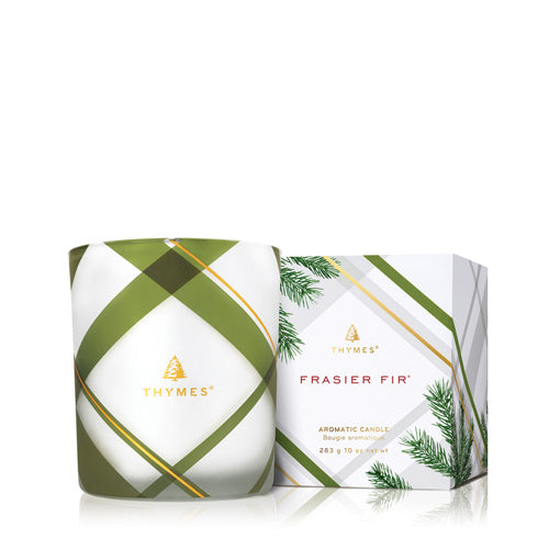 Frasier Fir Frosted Plaid Medium Candle