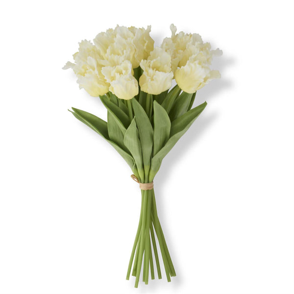 Yellow Real Touch Parrot Tulip Bundle, 12 stems, 13"