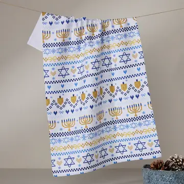 Hanukkah sweater tea towel