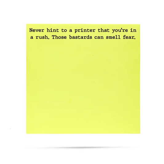 Never Hint To A Printer /  Sticky Notes