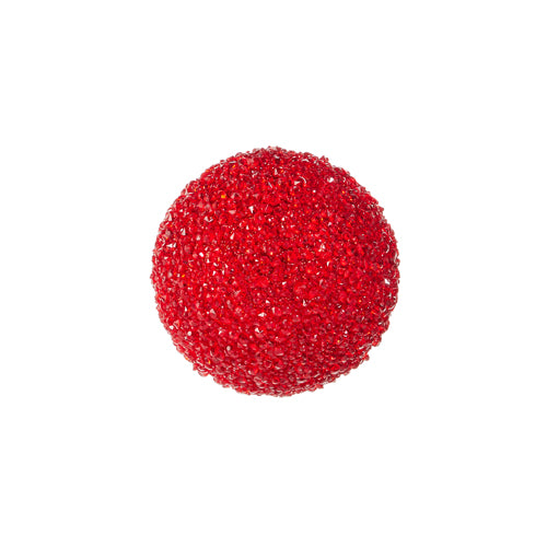 Red Glitter Ball Ornament, 5"