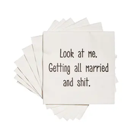Look At Me. Getting Married and Shit - Cocktail Napkins