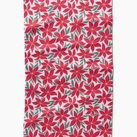 Poinsettia Party Kitchen Tea Towel