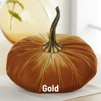 Handmade Velvet Pumpkin, Extra Large