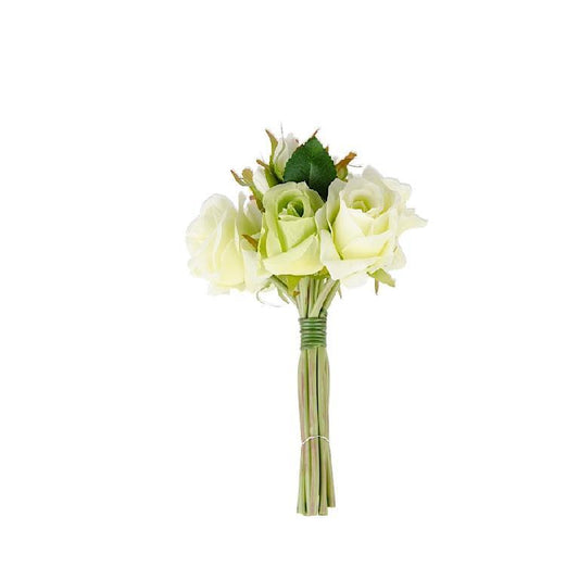 Green Rose Bundle, 6 blooms & 6 buds, 11"