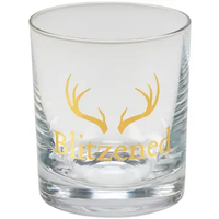 Blitzened Rocks Glass