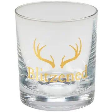 Blitzened Rocks Glass