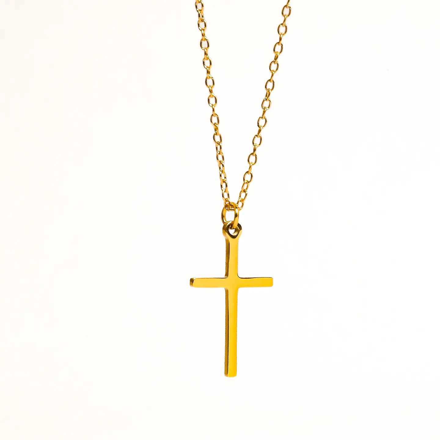 Tirza 18k Gold Non-Tarnish Small Cross Necklace