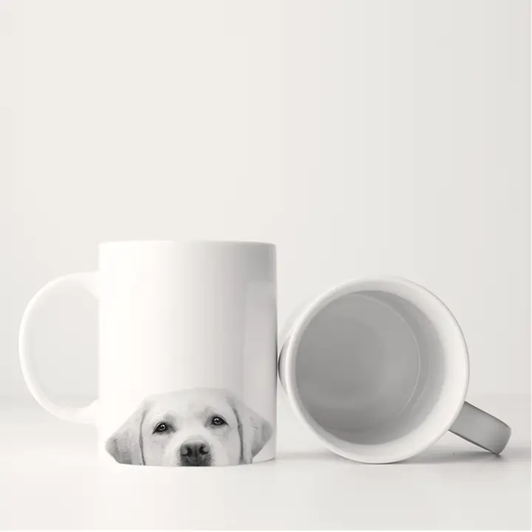 Peeking Yellow Lab Mug