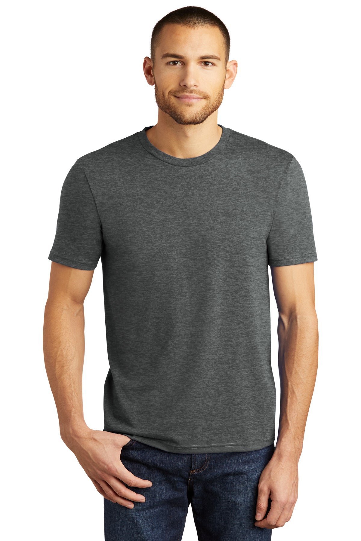 District Tri Blend Tee, Heathered Charcoal