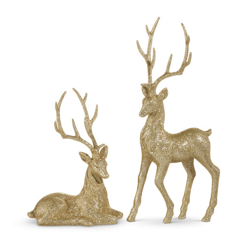 Glittered Deer, Champagne - POWELL PICK-UP