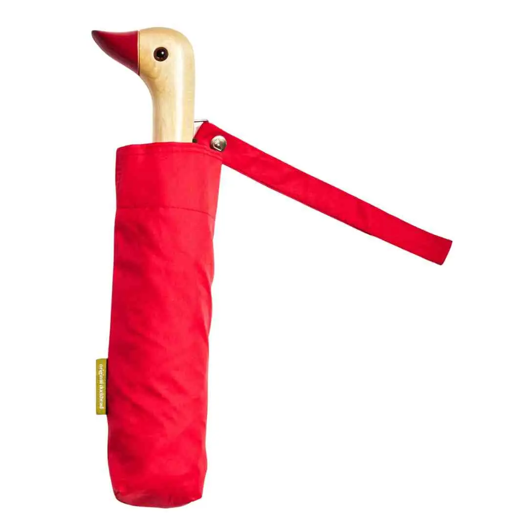 Red Compact Eco-Friendly Wind Resistant Duck head Umbrella