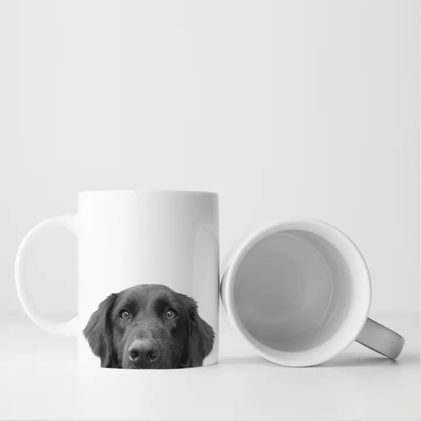 Peeking Black Lab Mug