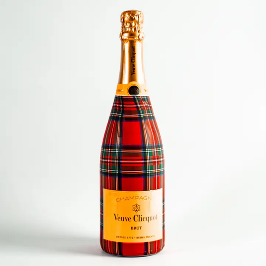 Beau Bottles Red and Green Christmas Tartan- Champagne Collection